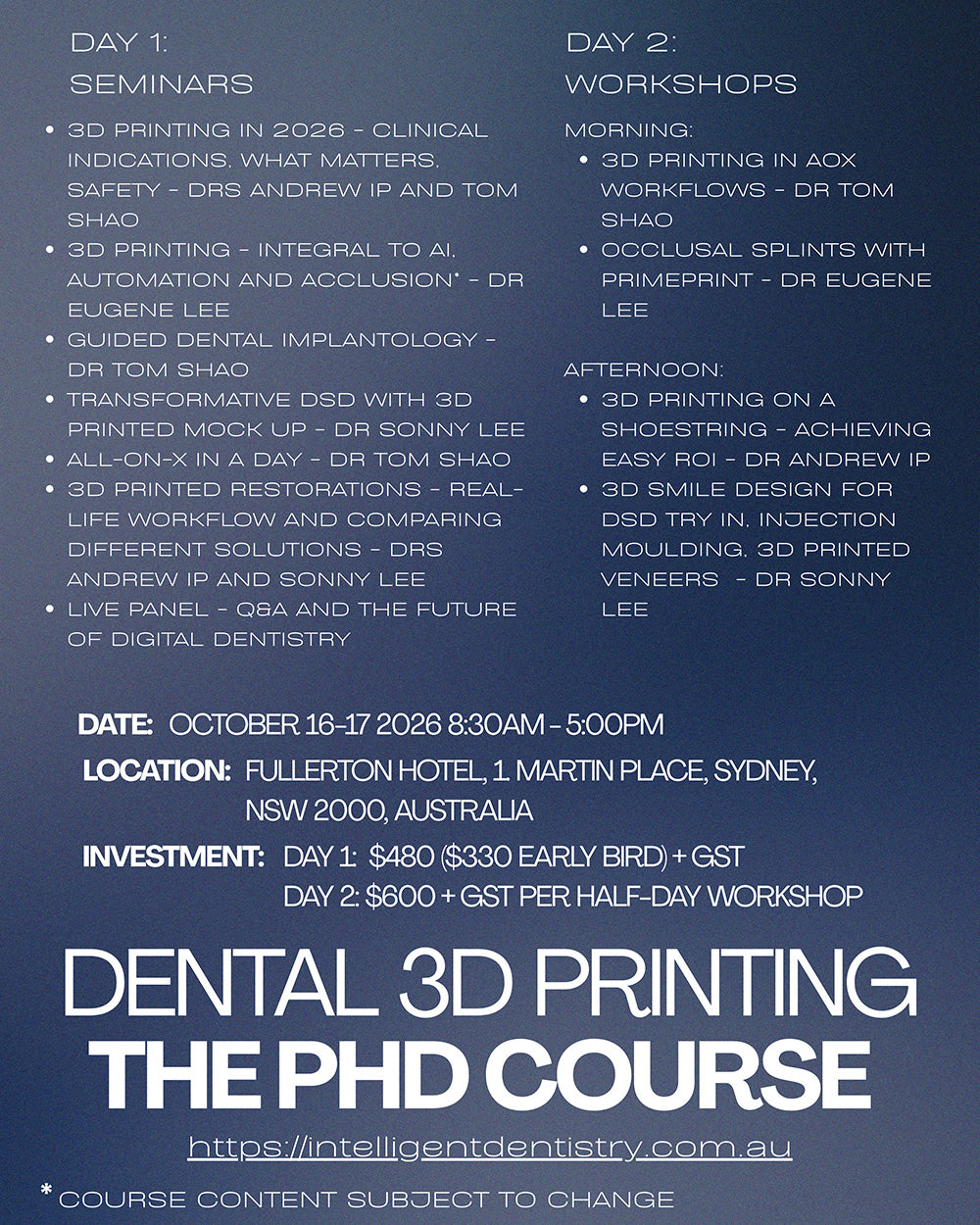 Dental 3D Printing - The PHD Course
