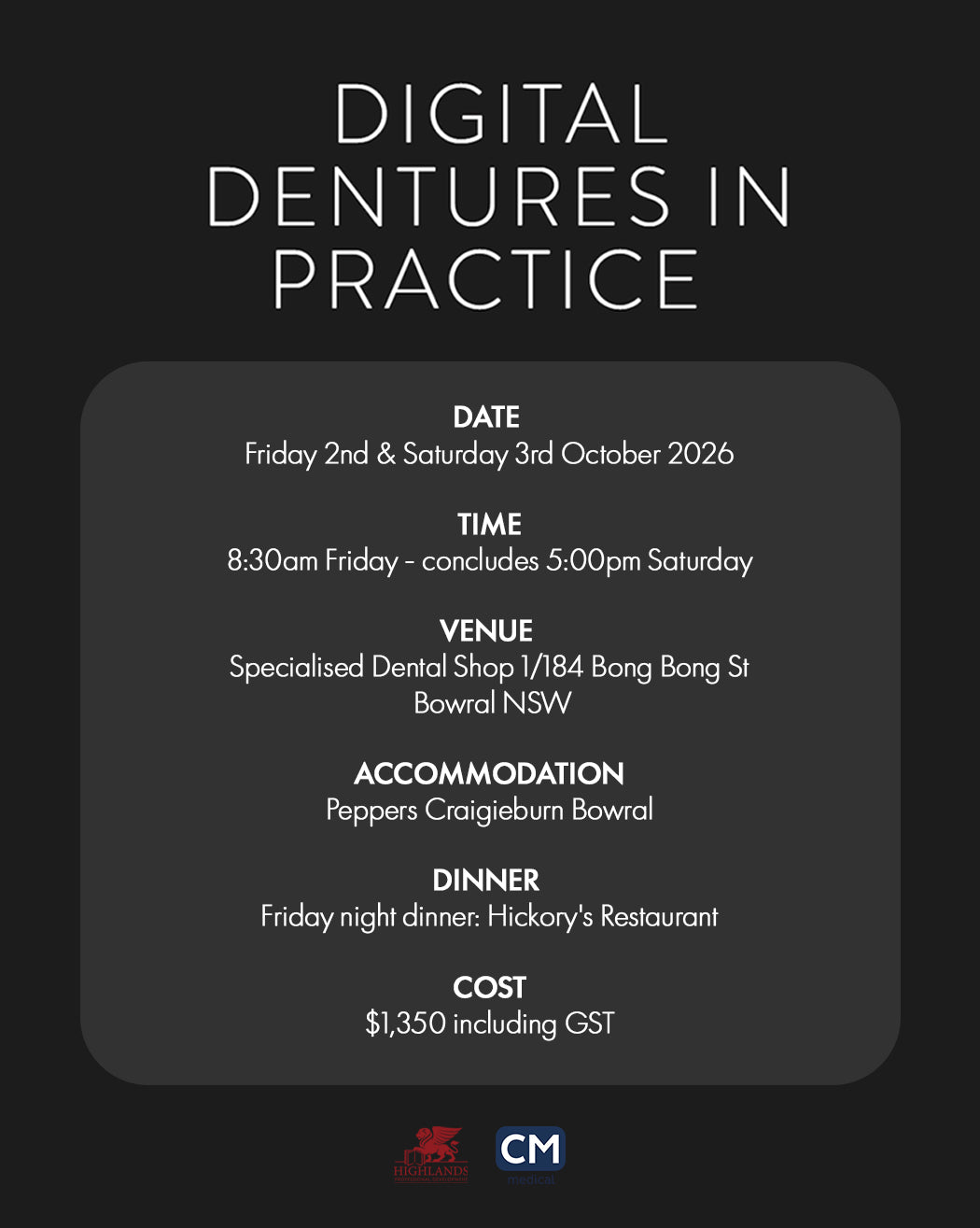 Digital Dentures in Practice - Live Patient Intensive