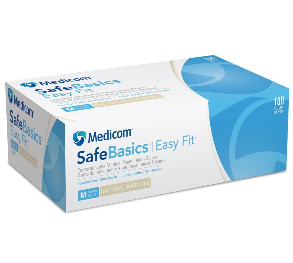 Medicom Safe Basics Latex Powder Free Gloves