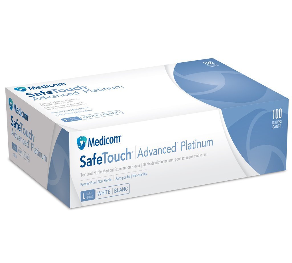 Medicom SafeTouch White Nitrile Gloves