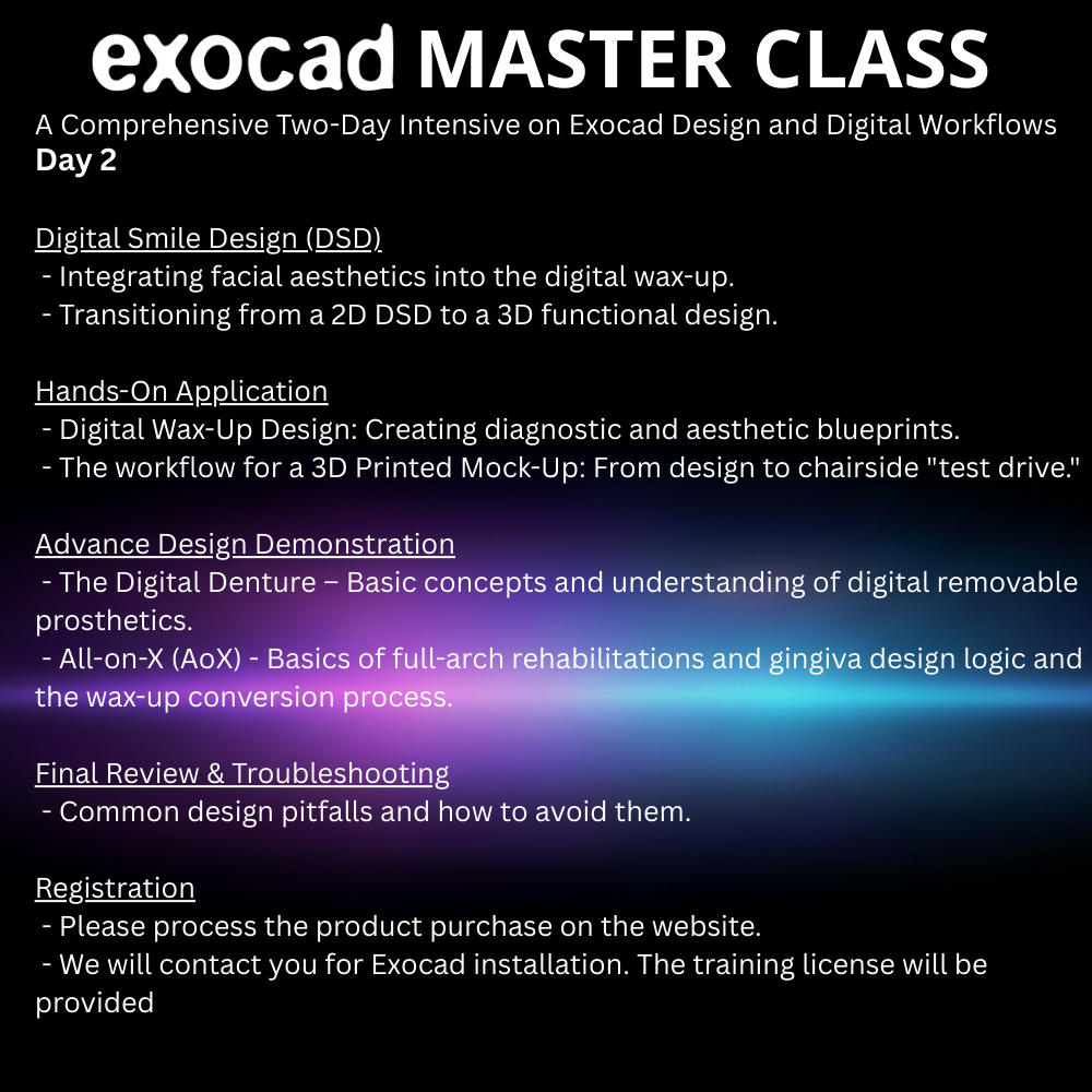 Exocad Master Class-Clinical Chairside (June 2026)