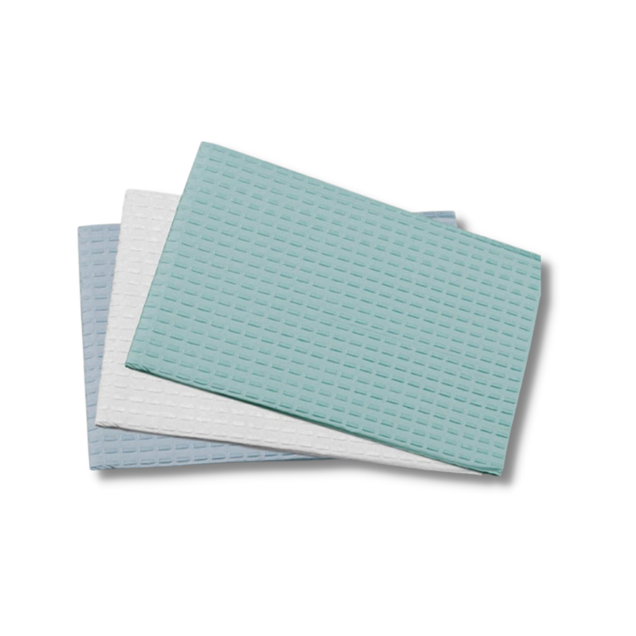 Wider Cover Dental Bibs (3 Ply Paper + 1 Poly)